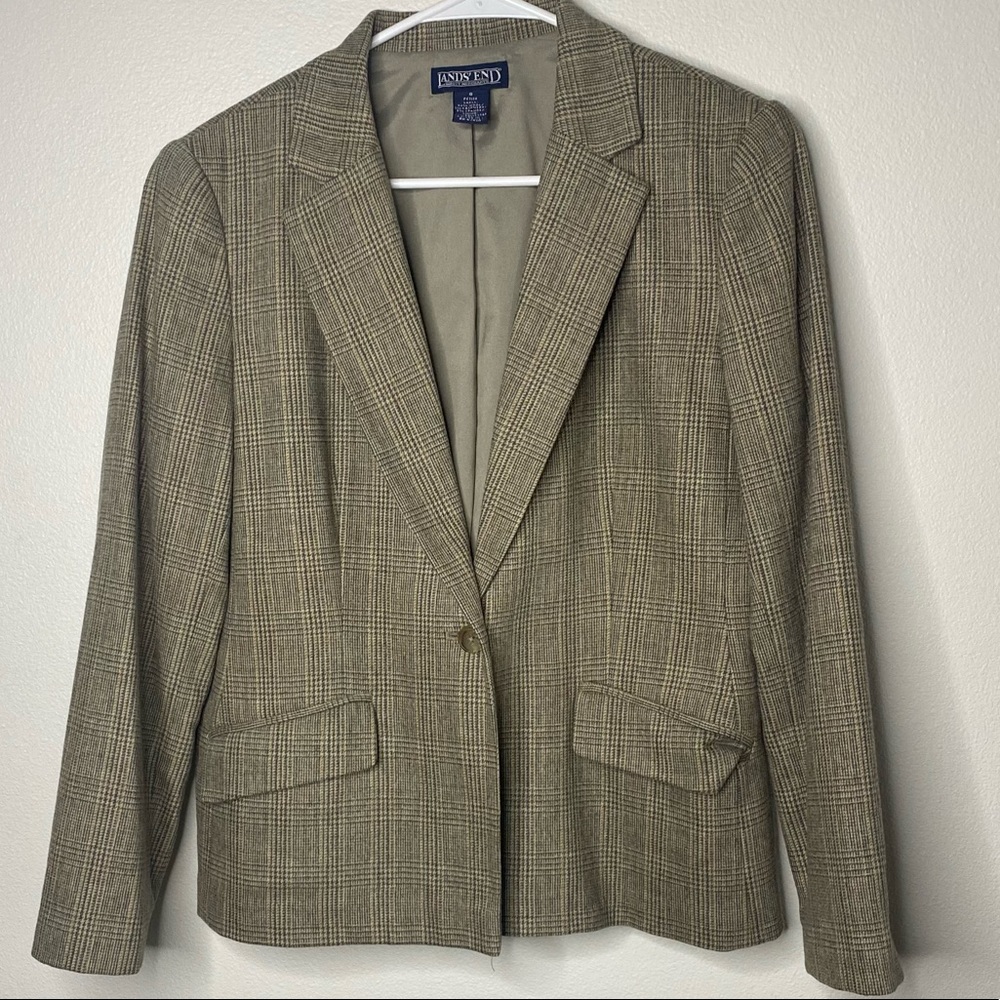 Lands End Wool & Cashmere  Petite Blazer